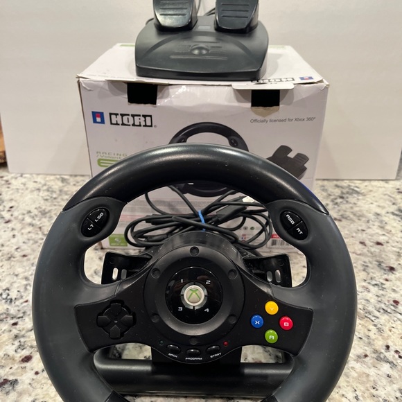 Hori Racing Wheel EX2 and Pedals HX3-71 (U/E) For Xbox 360 Wired w/ Box Untested - Picture 11 of 13